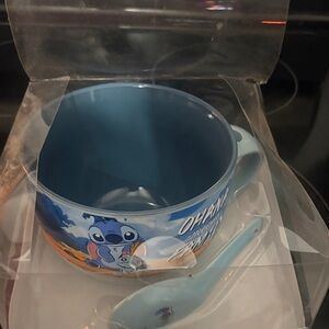 Blue Stitch Mug with Spoon